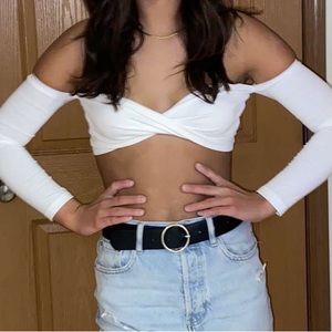 Small white crop top